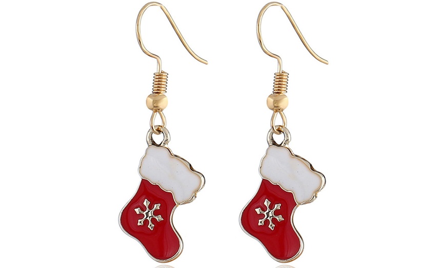 Image 5: Christmas-Themed Earrings