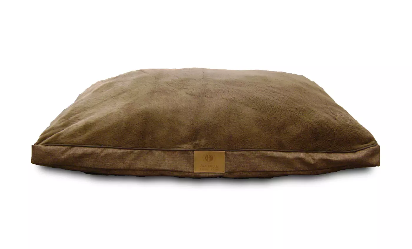AKC Large Burlap and Long Fur Pet Bed - Second Medium