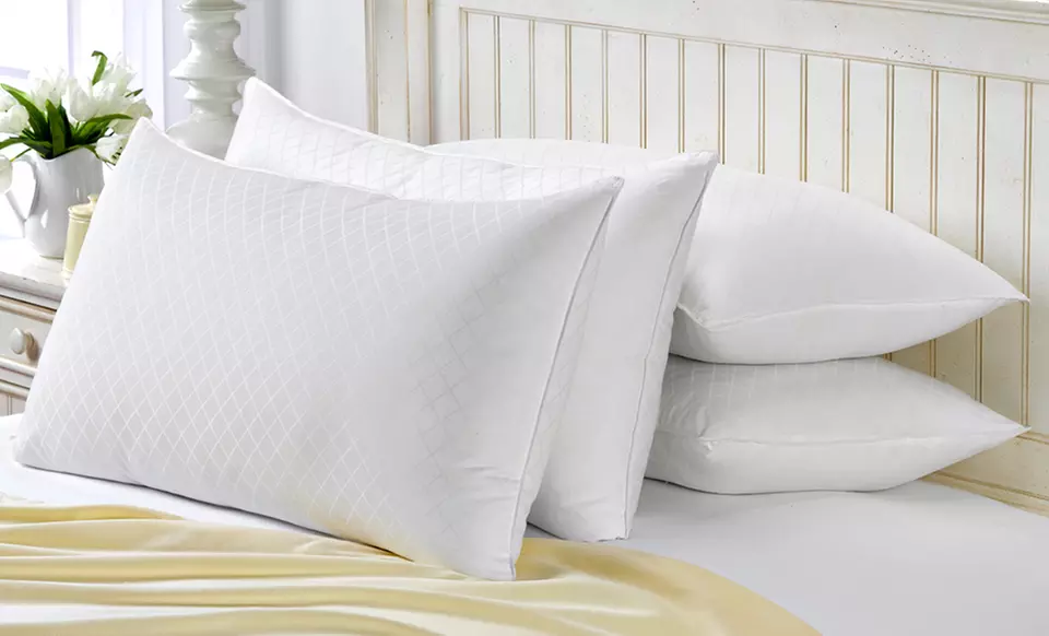 French Country Diamond Jacquard Down-Like Pillows. 2- or 4-Packs from $34.99-$64.99. - Second Medium