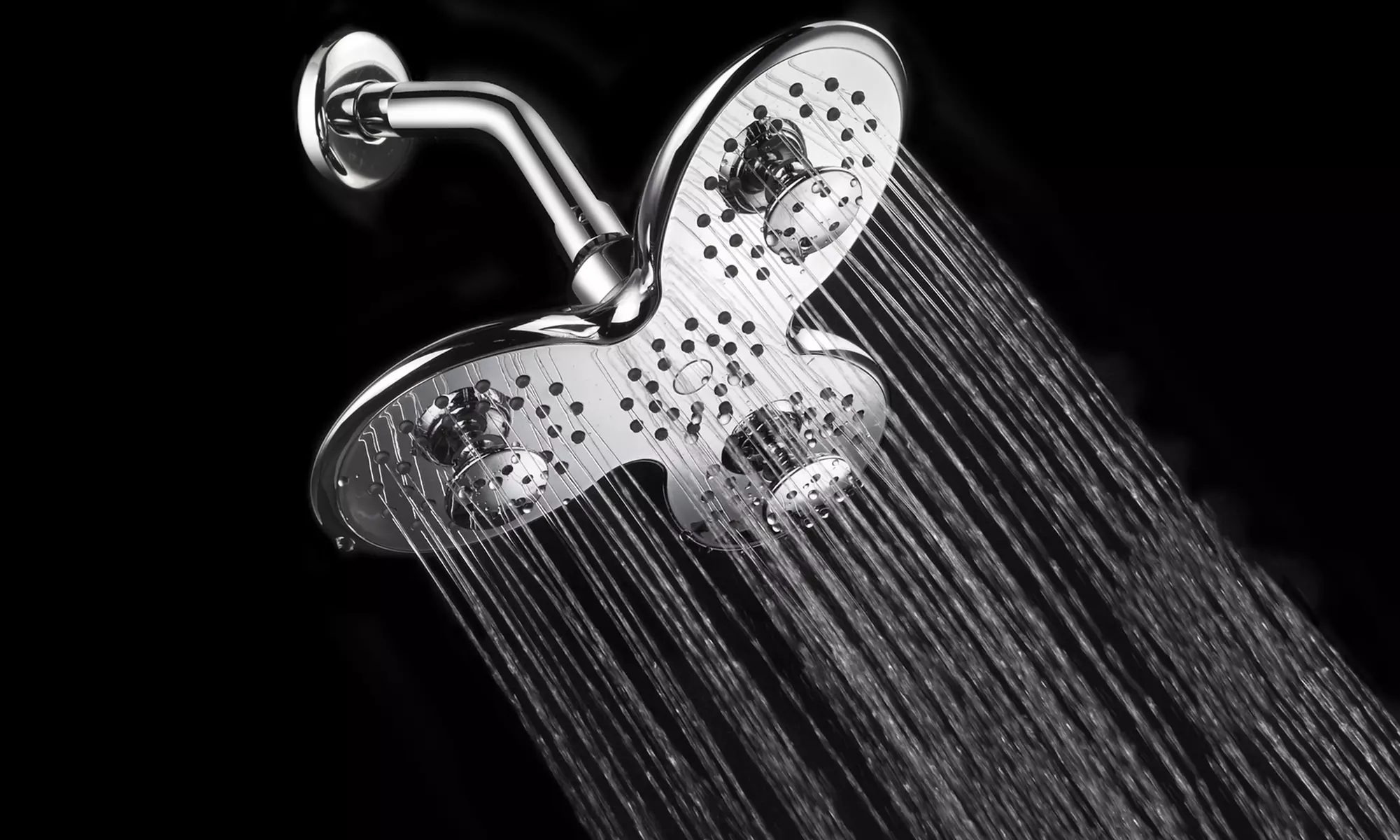 Aquaspa Trident Giant 3-Setting 7-Zone 9.5" Luxury Rainfall Showerhead with Direction-Adjustable Jets - Primary Image