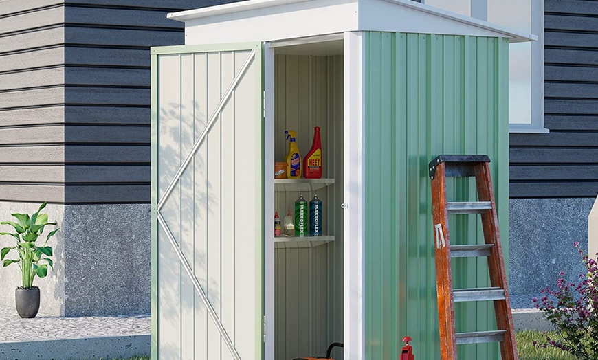 Image 3: Small Steel Garden Shed