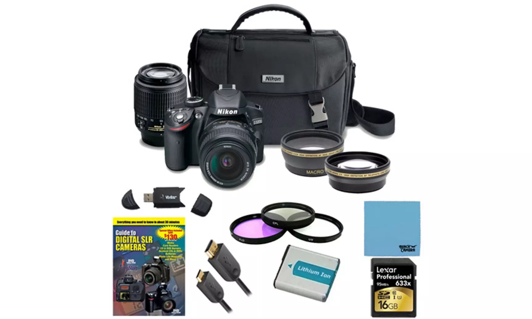 Nikon D3200 24.2MP DSLR Camera and Lens Bundles - Primary Image