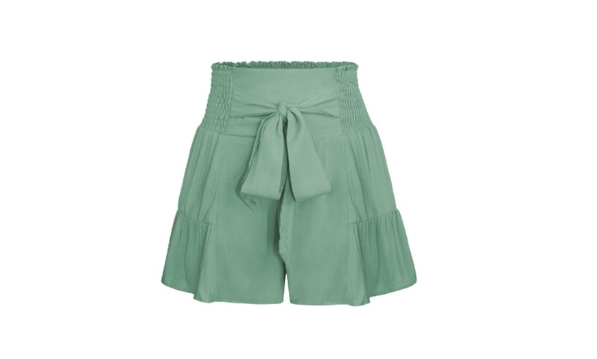 Image 9: Self-Tie Knot Casual Shorts