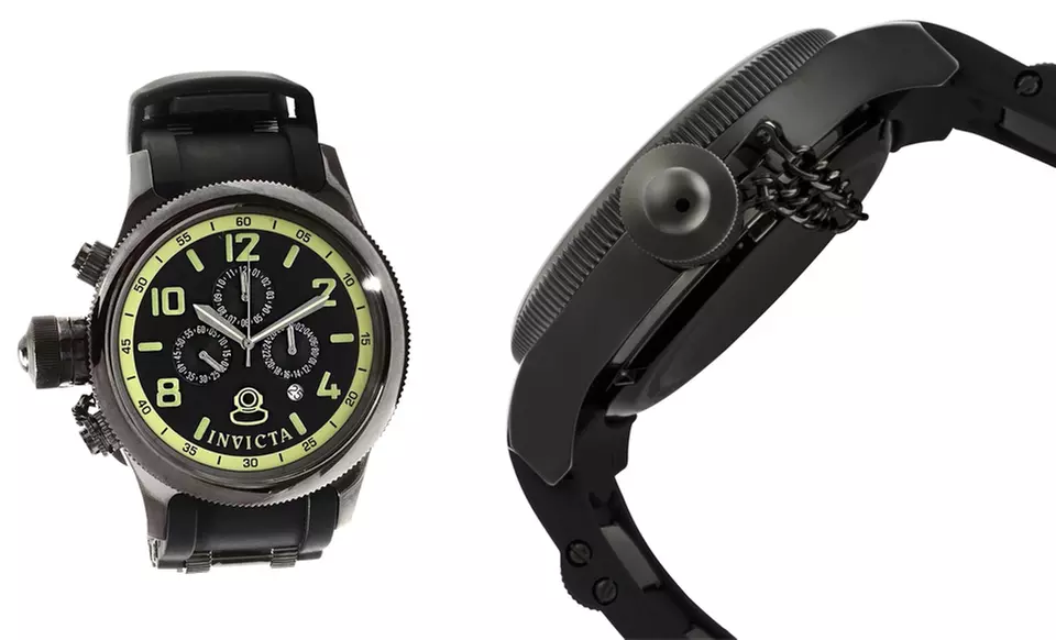 Men's Invicta Russian Diver Watch in Black/Green or Rose Gold. Free Returns. - Second Medium