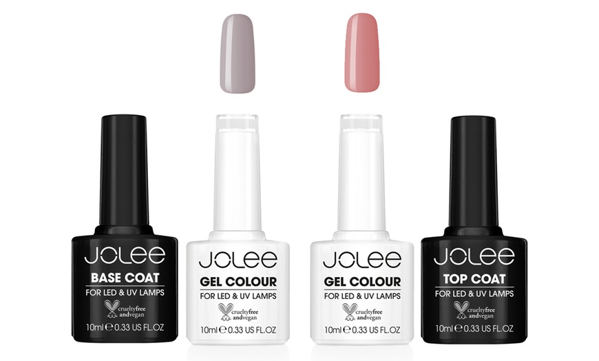 Image 3: Jolee Gel Nail Polish Colour Set with Base and Top Coats 10ml