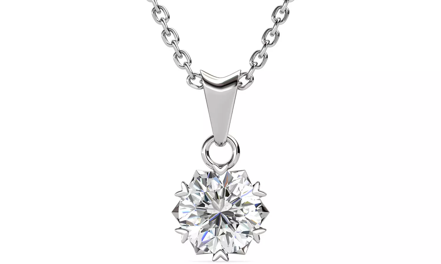 Pendentif en diamant moissanite 1 carat et argent sterling 925 avec ou sans emballage cadeau - Second Medium