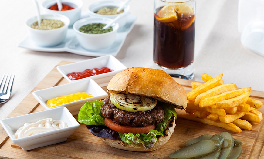 Image 1: $10 Burger, Chips and Soft Drink