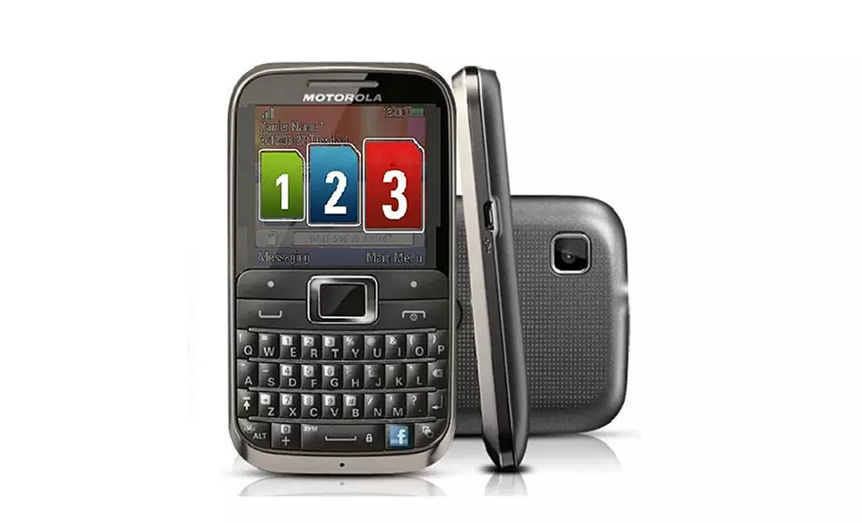 Multiple SIM World Travel Phone Motorola EX117 (GSM Unlocked) in Black or White - Primary Image