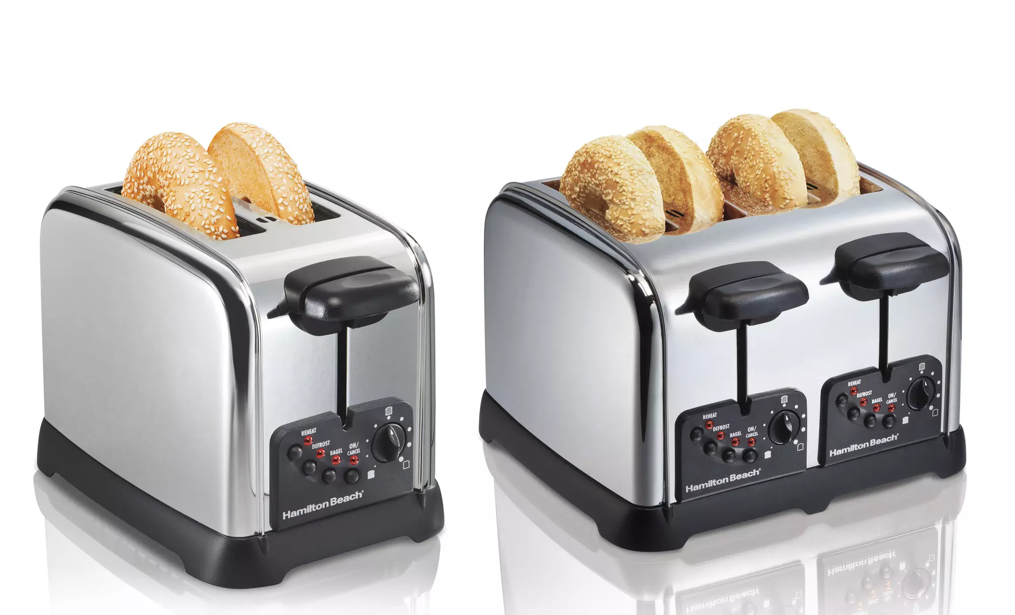 Hamilton Beach Classic Chrome 2- or 4-Slice Toaster - Primary Image