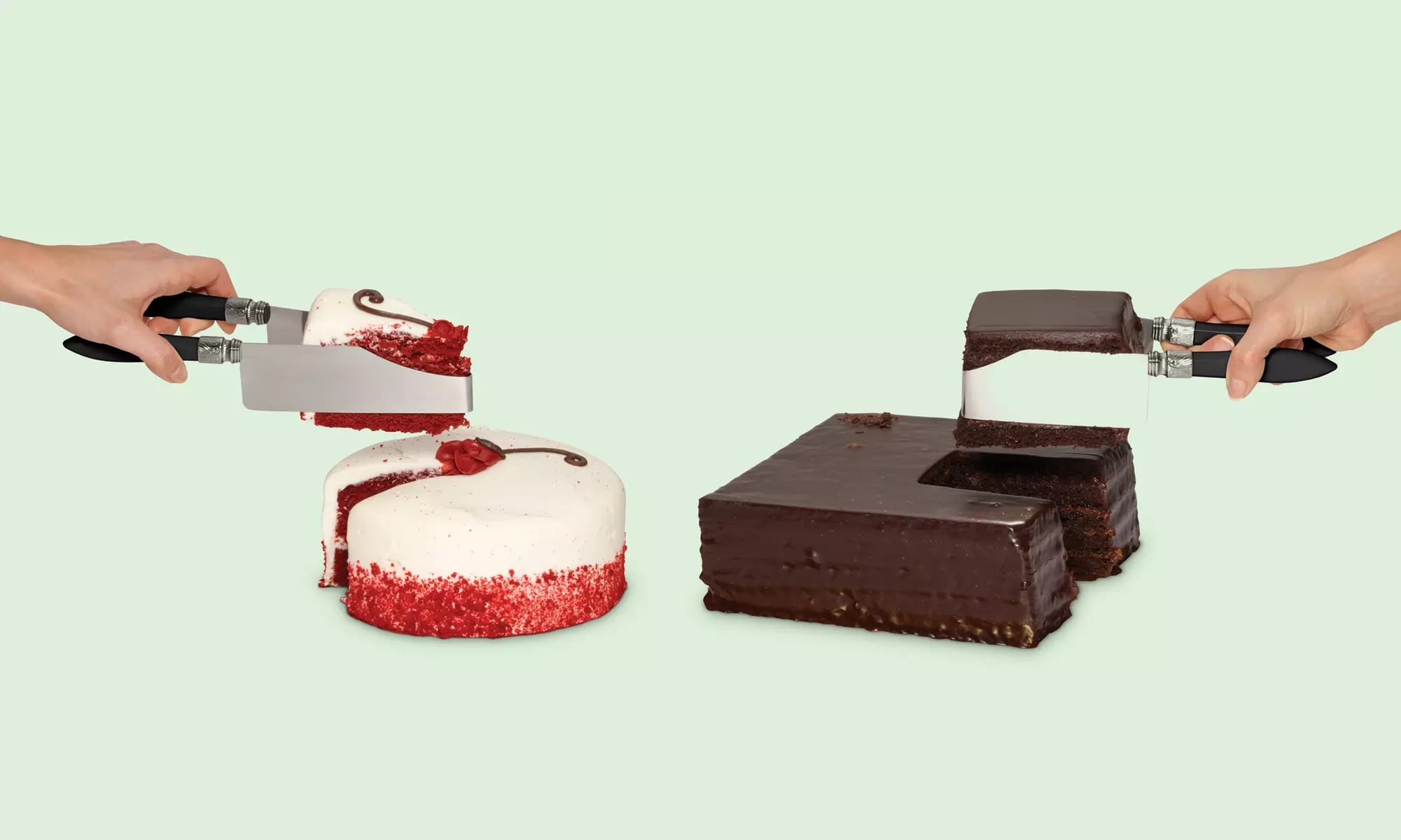 Debbie Meyer Round Wedge and Square Cake Cutter - Primary Image