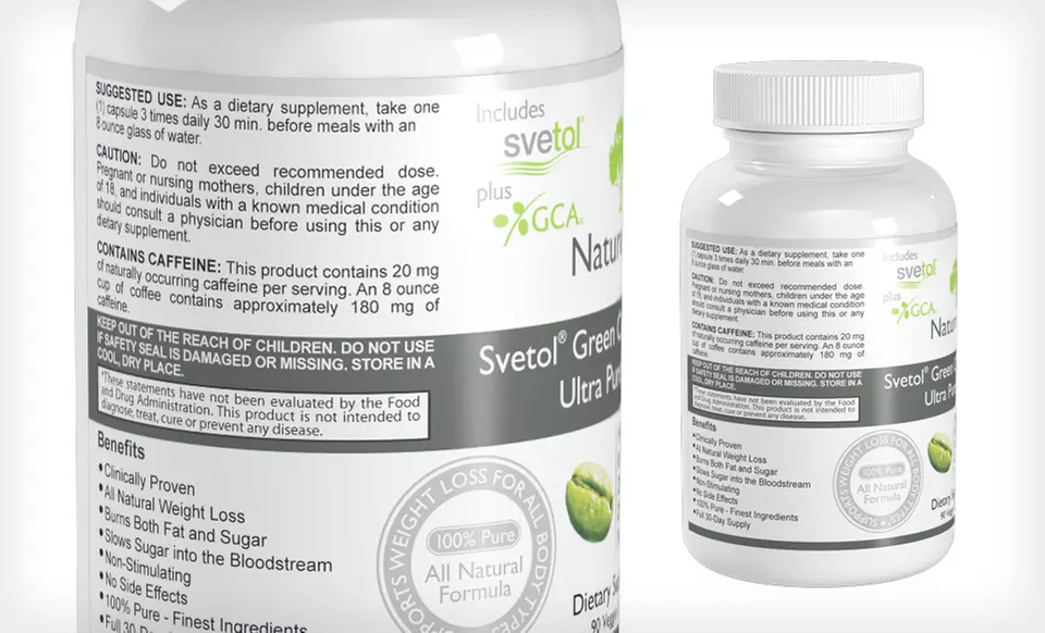 30-, 60-, or 90-Day Supply of Green Coffee Bean Extract with Svetol by NatureWise (Up to 75% Off). Free Shipping. - Second Medium