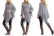 Stripe Fringe Poncho - Second Medium
