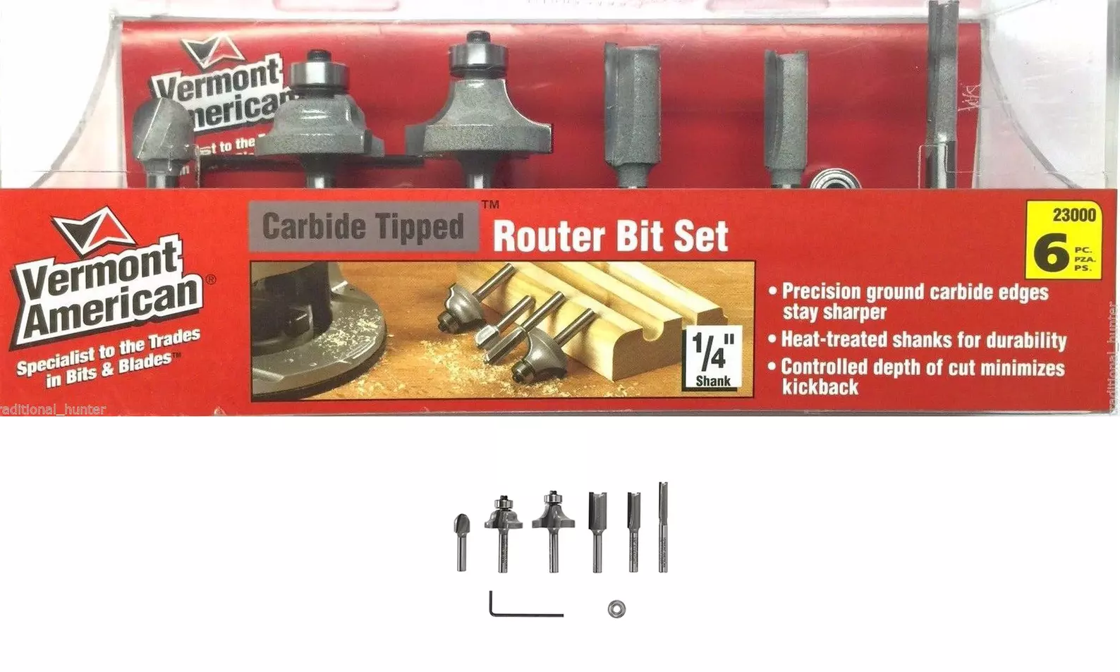Vermont American Carbide-Tipped Router Bit Set (6-Piece) - Primary Image