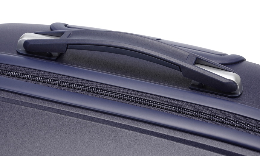 Image 15: One or Four pcs Navy PP Hard Shell Suitcase