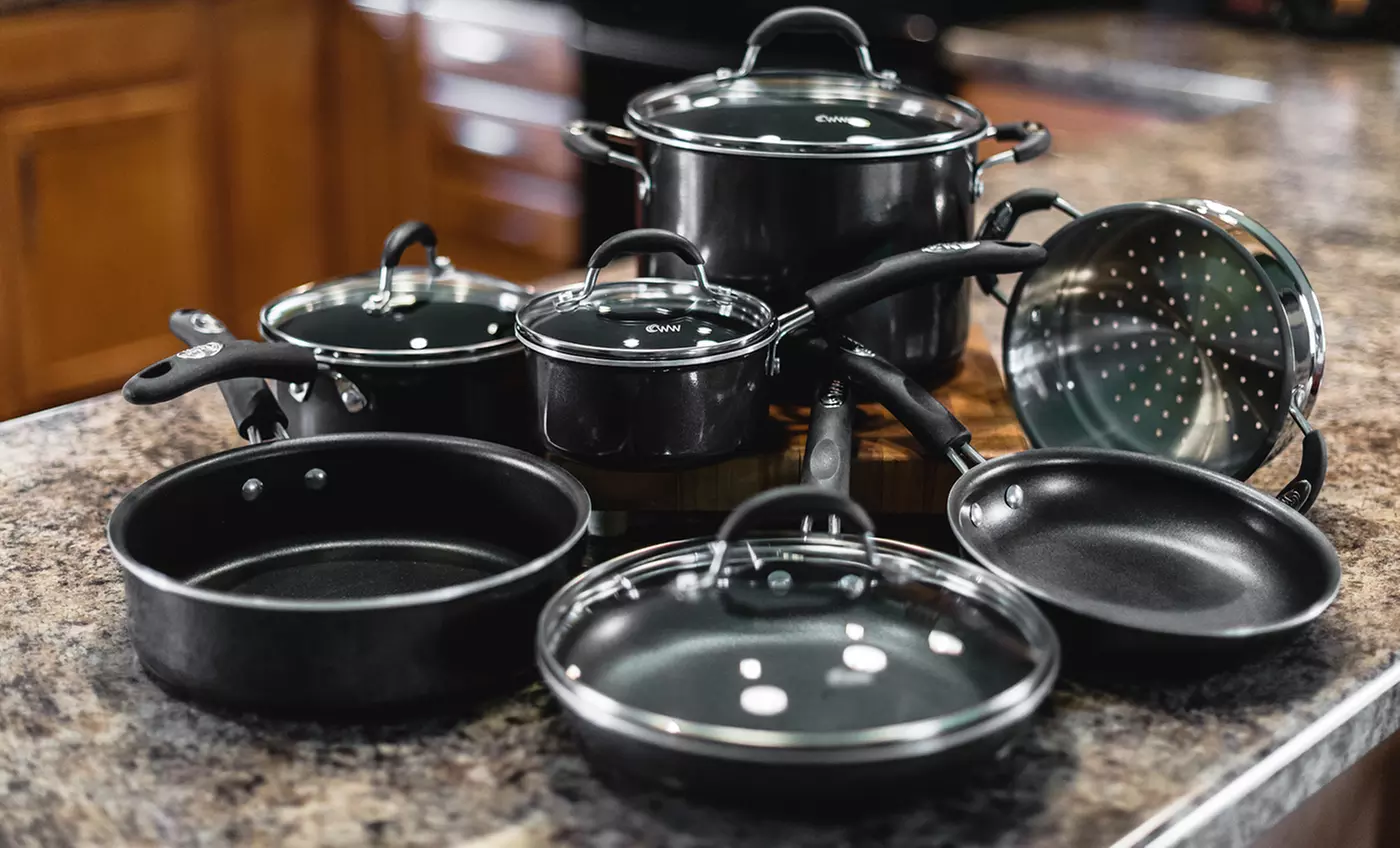 Weight Watchers 11-Piece Nonstick Cookware Set - Primary Image
