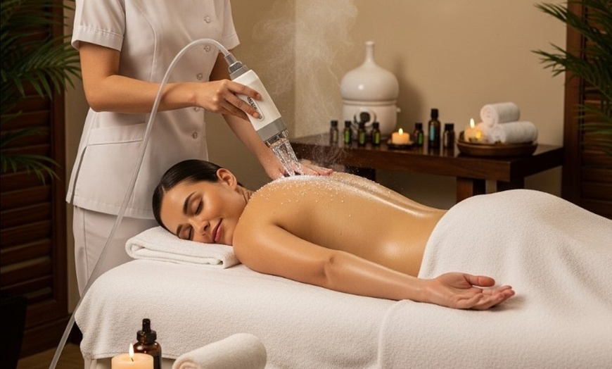 Image 1: Get a 60-Min Full Body Massage & Lux, Back, /Hydrofacial Treatment