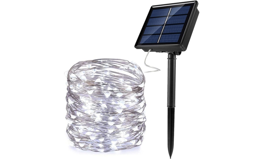 Image 7: One or Two Packs of 200 LED Solar String Lights