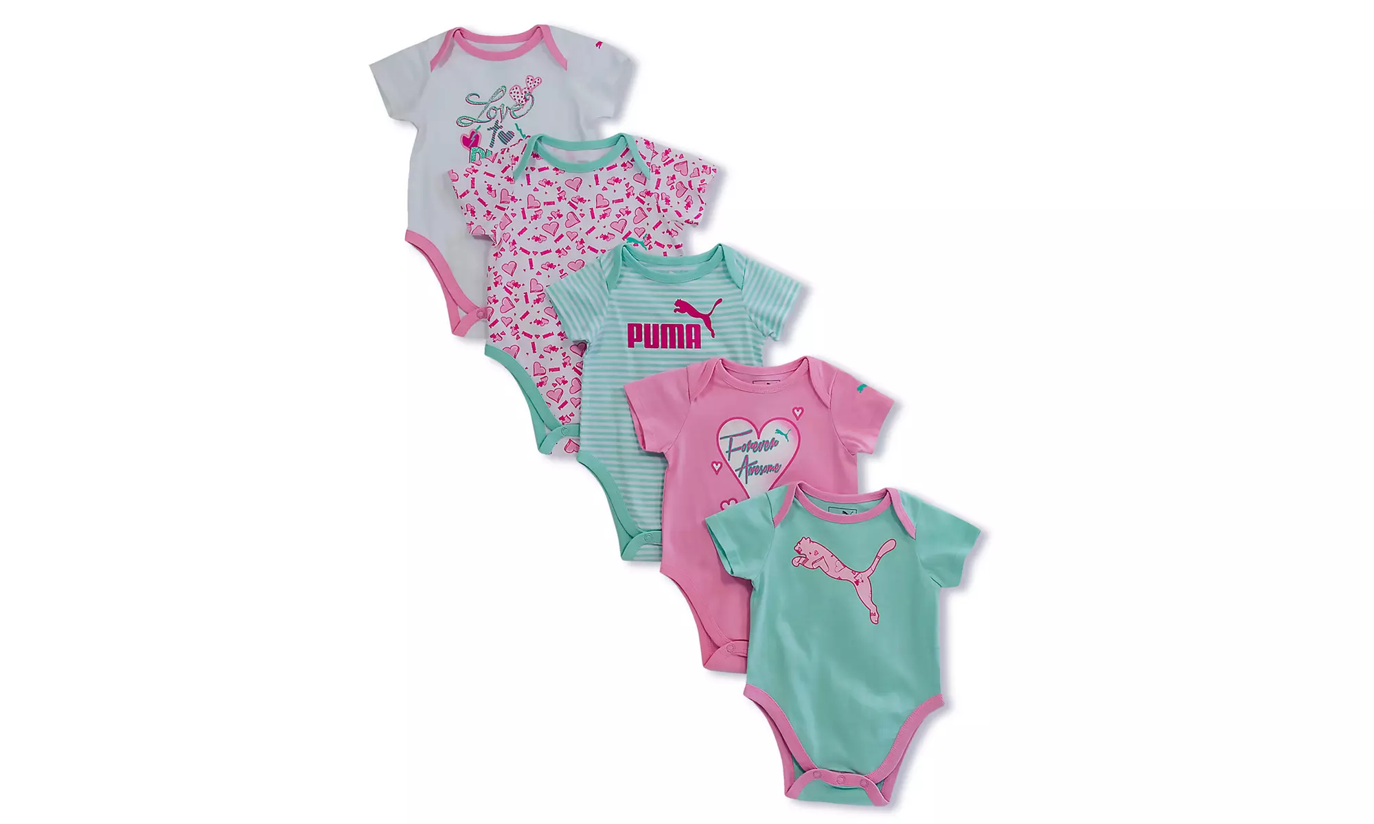 Puma Infant Girl Bodysuits (5-Pack) - Second Medium