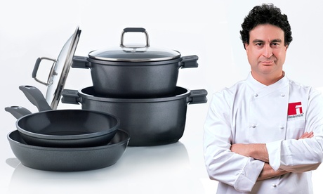 Batteria di pentole e padelle Bergner della collezione Titan, composta da 6 pezzi