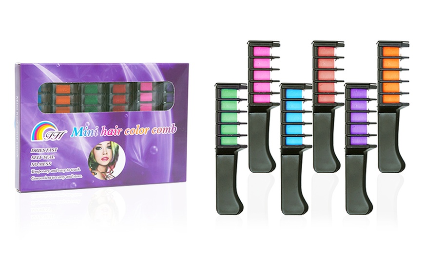 Image 3: Six-Piece Hair Chalk Comb Set