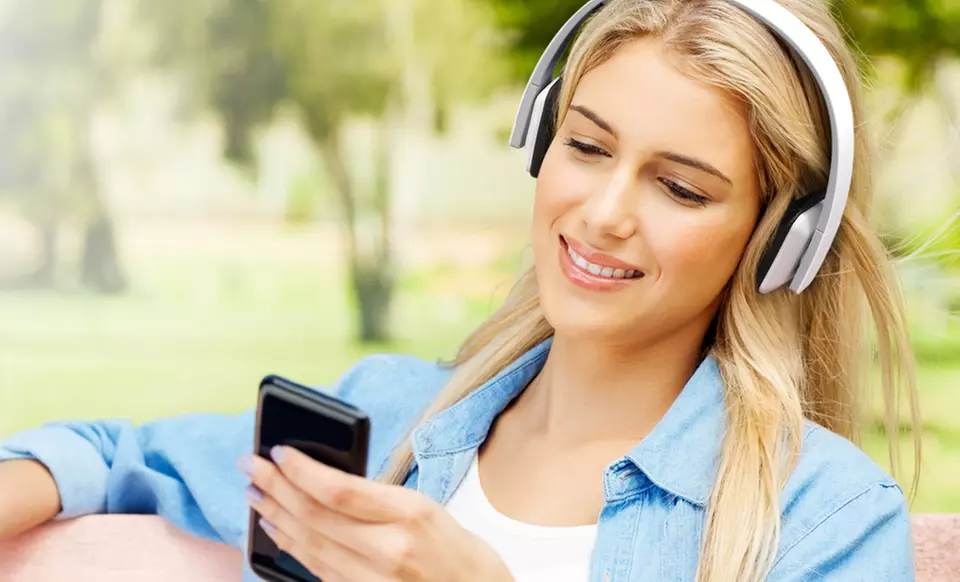 Aluratek Bluetooth Wireless Headphones with Built-In Mic and Controls. - Primary Image