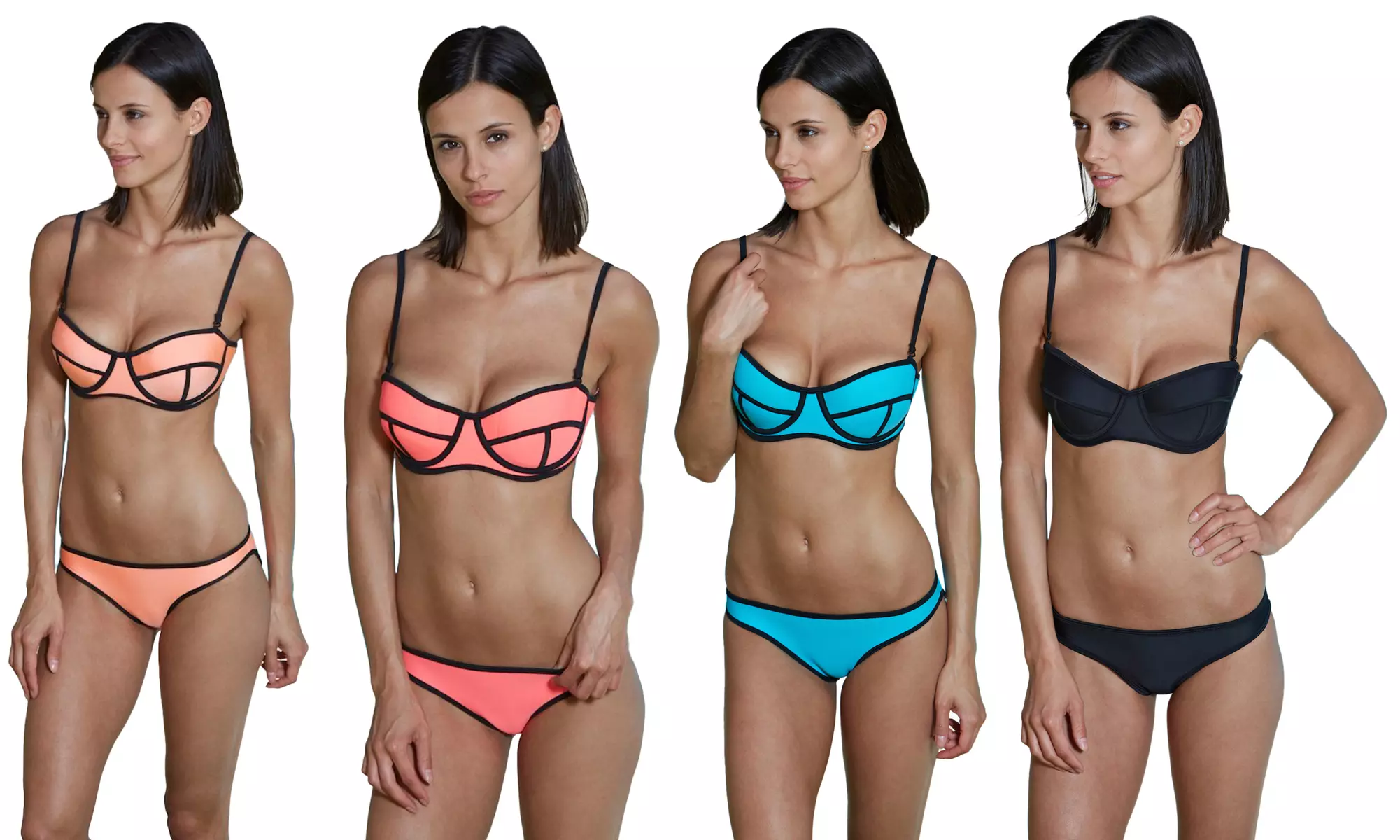Bra Society Women's Adjustable Neoprene Bikini - Primary Image