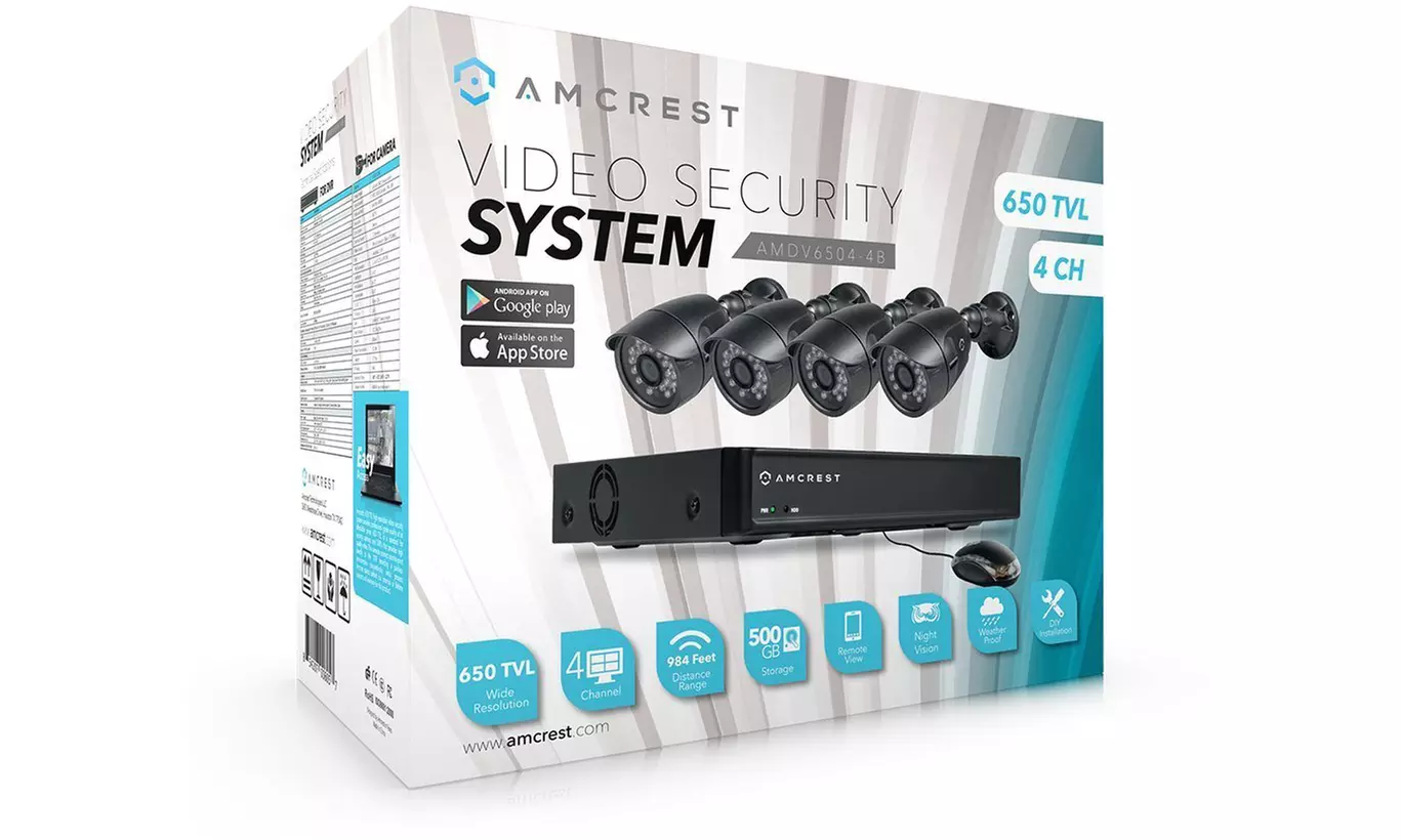 Amcrest 4-Channel Security System with 500GB HDD - Second Medium