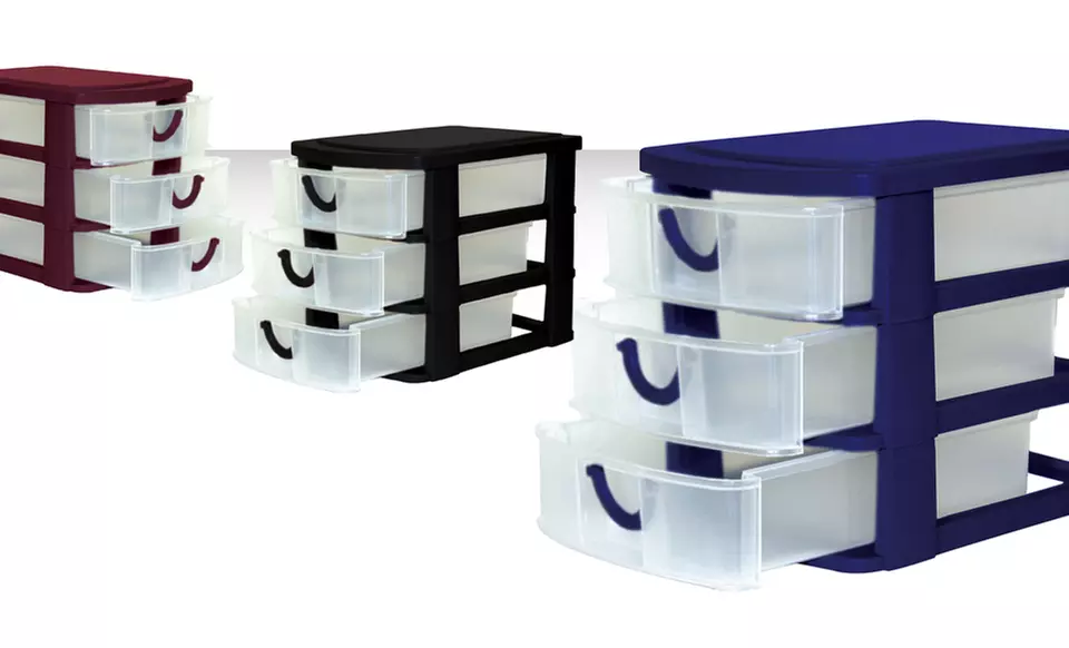 Set of Three 3-Drawer Mini Organizers - Primary Image