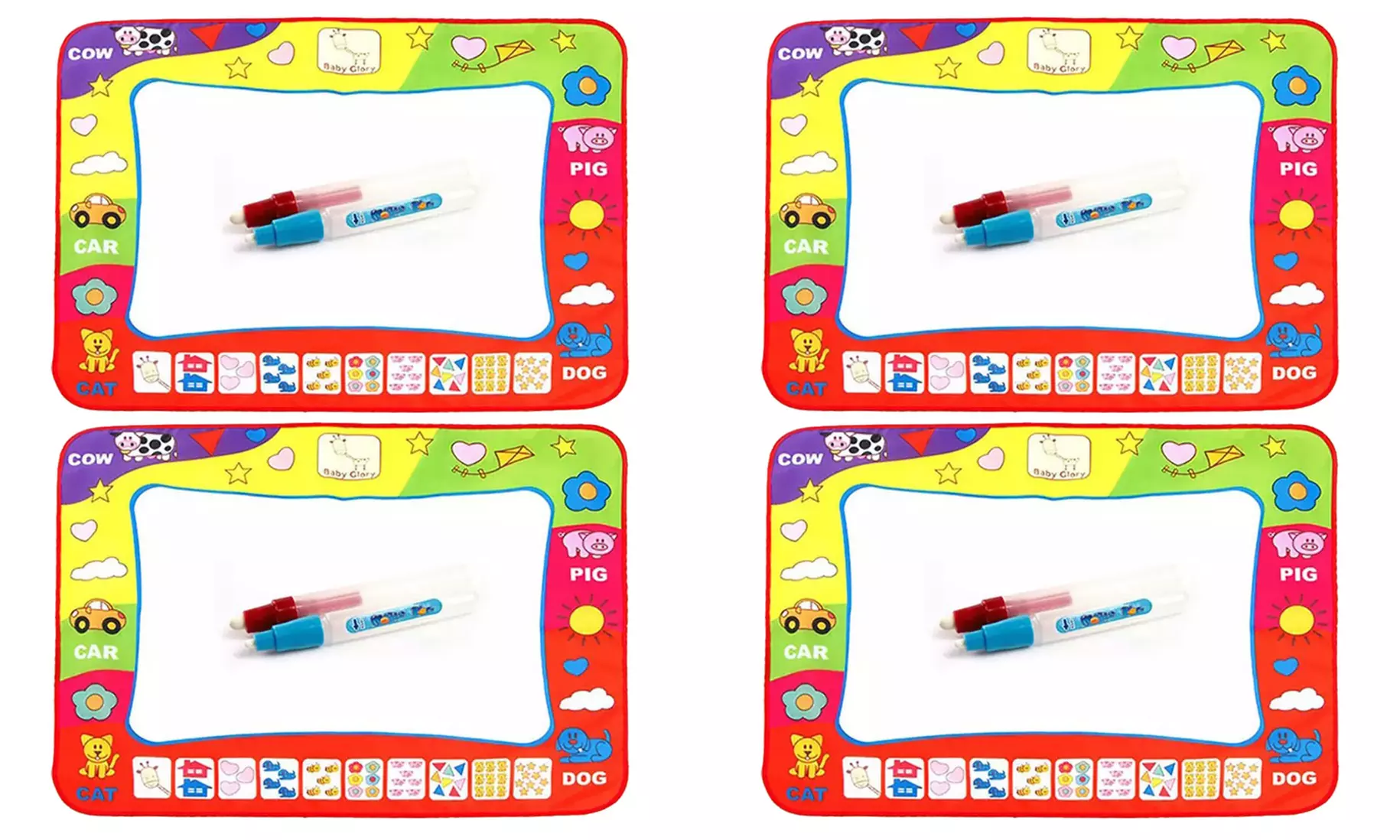 1, 2 of 4 'Aqua Doodle' kleurmatten