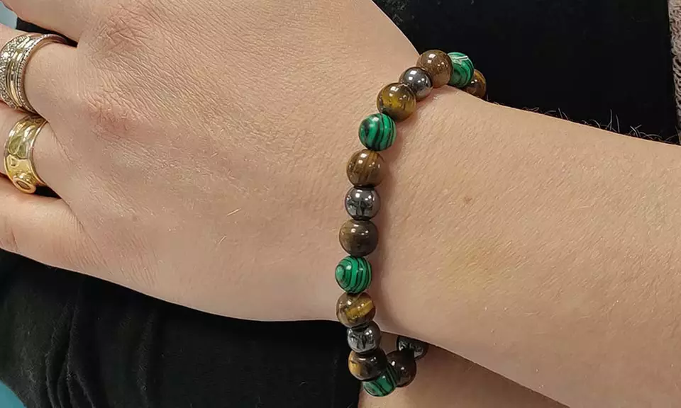 1, 2 ou 4 bracelets de lithothérapie avec pierres - Primary Image