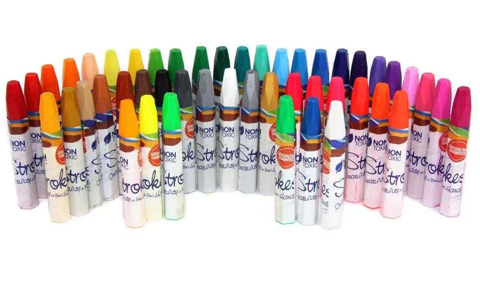 Premium Oil Pastel and Strathmore Pastel Paper Set (51-Piece) - Second Medium