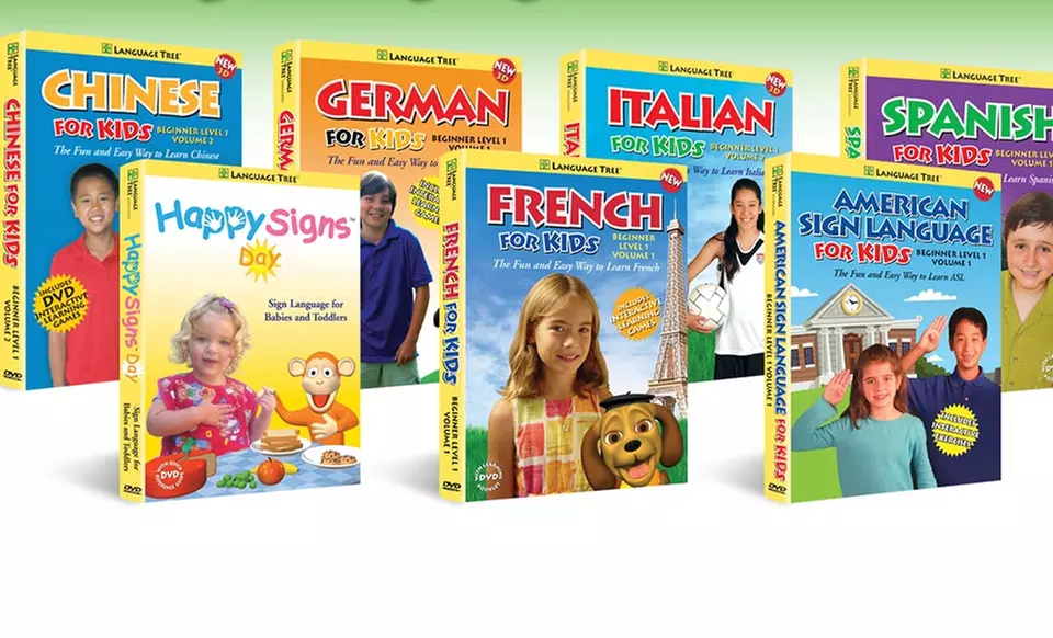 Language Tree Foreign Language for Kids Beginner and Intermediate 2-DVD Sets - Primary Image