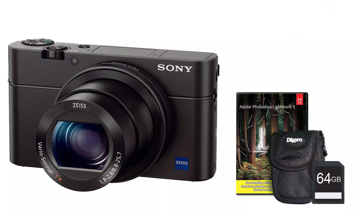 Sony Cyber-Shot RX100 3 Wi-Fi Digital-Camera Bundle with Adobe Lightroom - Primary Image