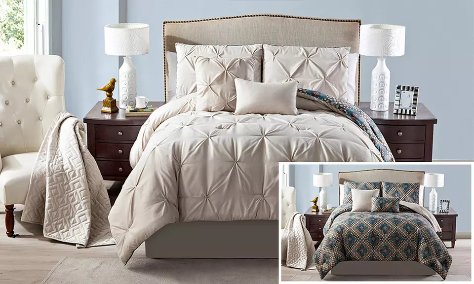 Reversible 6-Piece Comforter Set with Coverlet - Primary Image