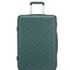 Image 4: Three-Piece Sleek Geometric Pattern Hard Shell ABS+PC Suitcase Set 