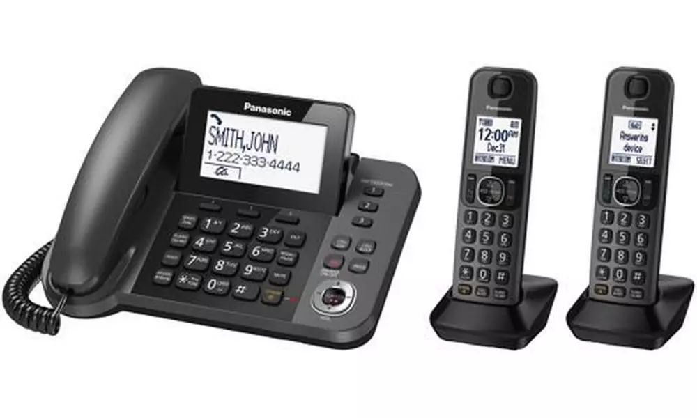 Panasonic Home Phone System with Digital Answering System and 2 Cordless Handsets (Manufacturer Refurbished) - Primary Image