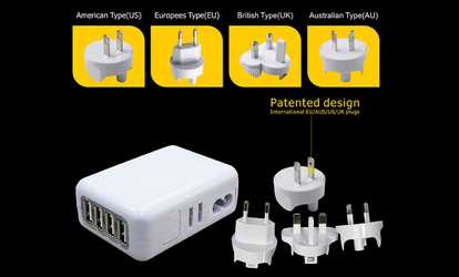 Four-Port USB Travel Charger