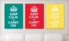 $49 for a “Keep Calm and Carry On” Canvas Gallery Wrap ($223 List Price). Free Shipping. Eight Colors Available.