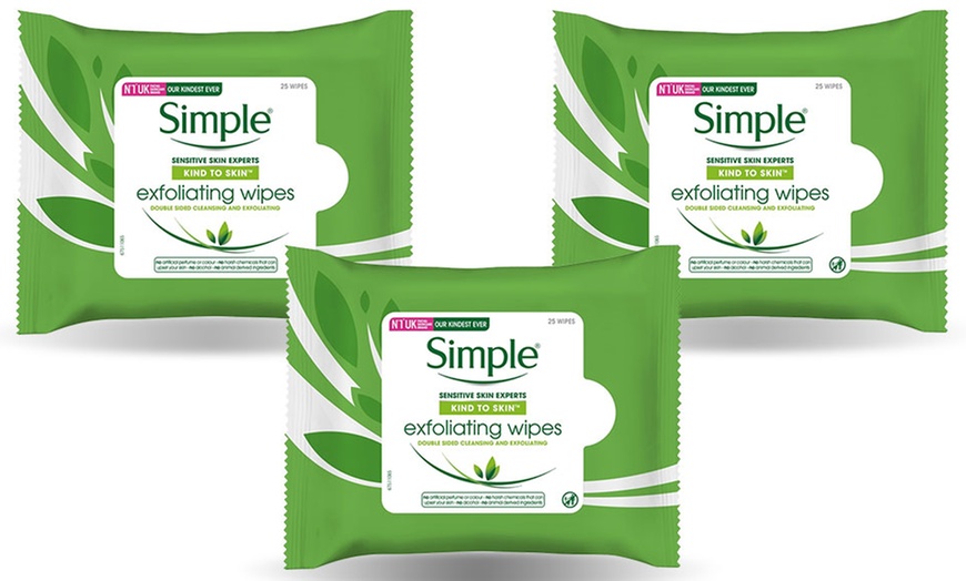 Image 3: Simple Exfoliating Facial Wipes