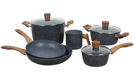 Batteria di 9 pezzi per la cucina in alluminio pressofuso Casa Collection