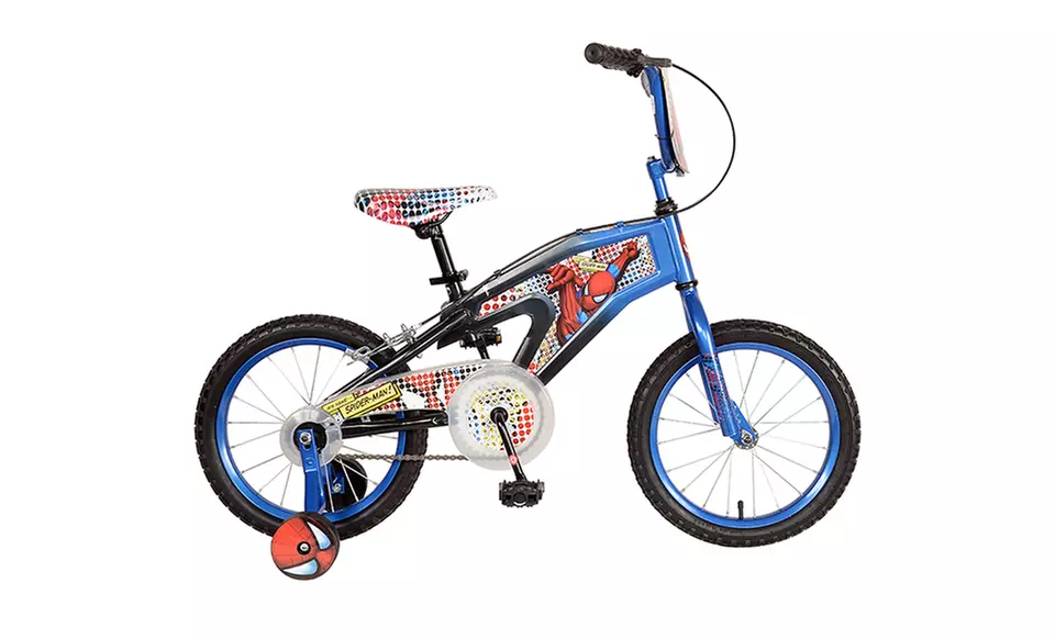 Kids' 16" Spider-Man Bike with Training Wheels in Blue or White. - Second Medium