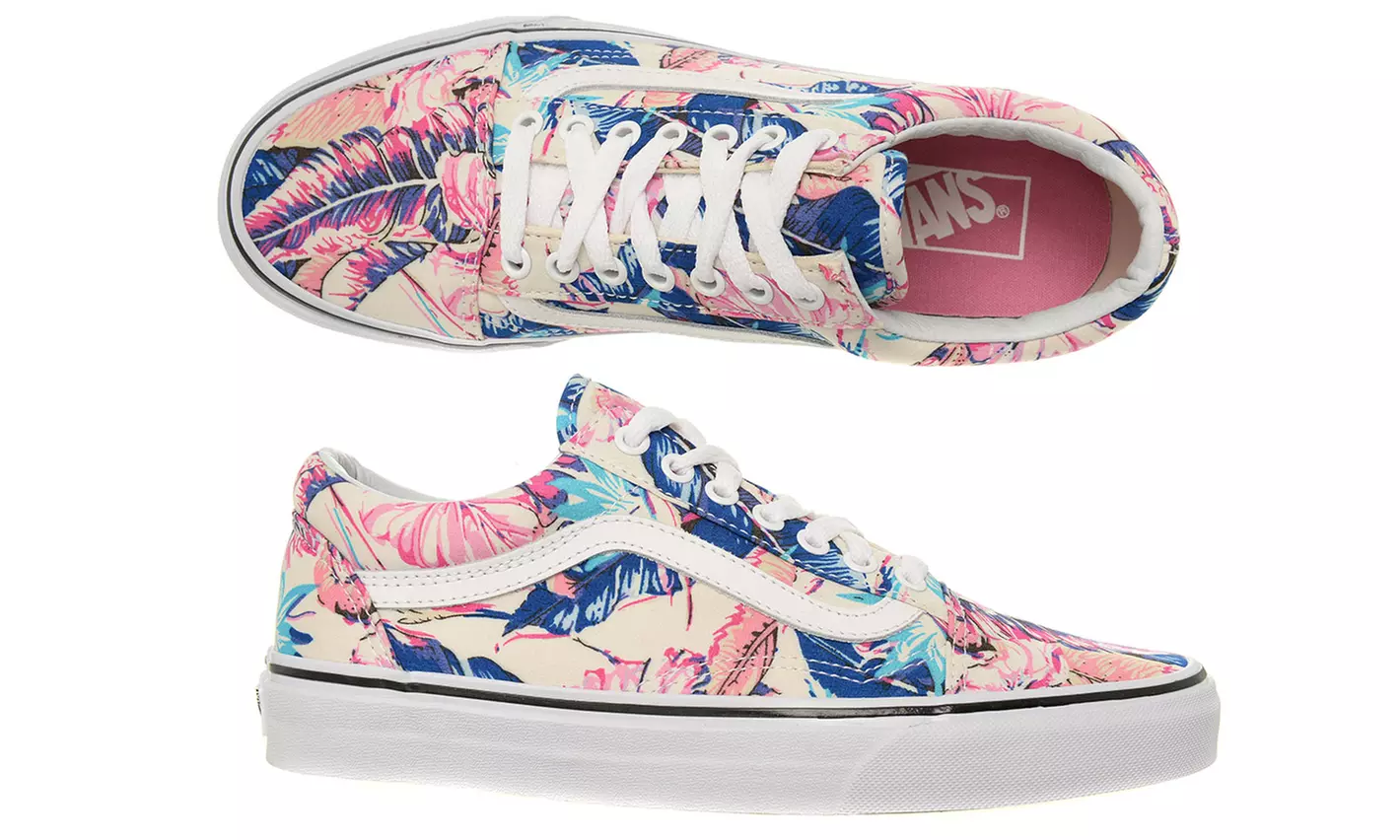 Vans Old Skool Sneakers für Damen und Herren in Schwarz oder Tropical-Muster - Second Medium