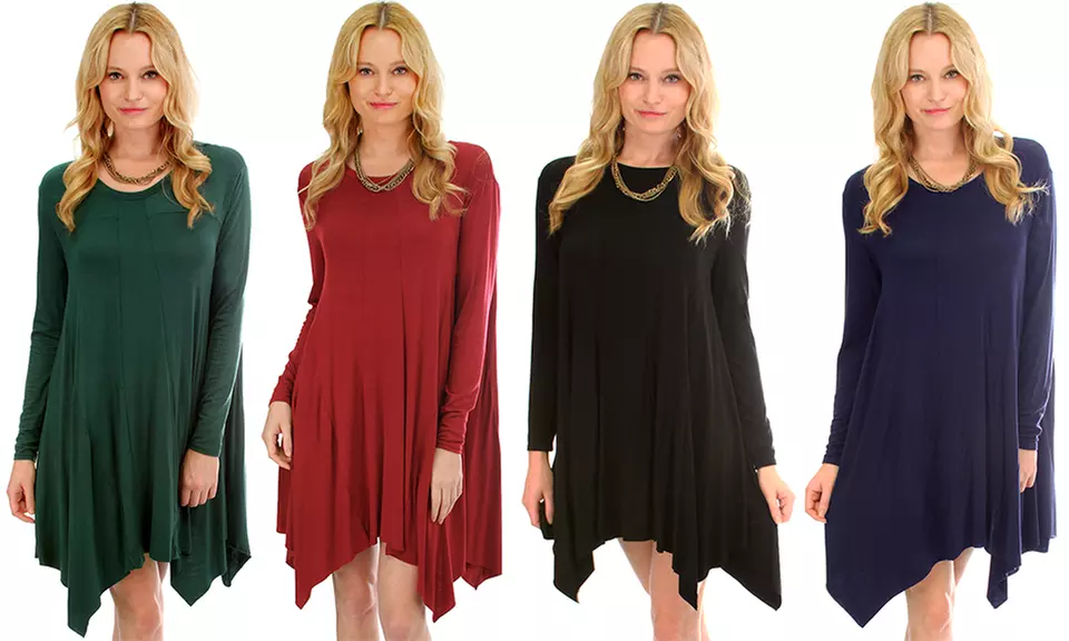 Lyss Loo Women's Flash-a-Smile Long-Sleeve T-Shirt Dress - Primary Image