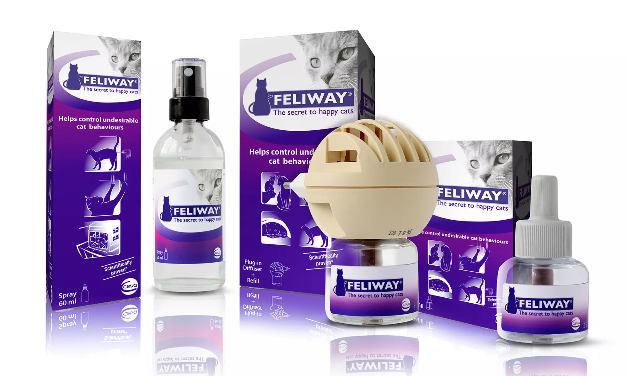 Feliway for Cats: Refill, Diffuser Set and Spray £13.99-£17.99 With Free Delivery (Up to 54% Off) - Primary Image