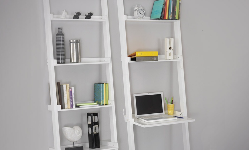 Image 2: Step Ladder Shelving Unit