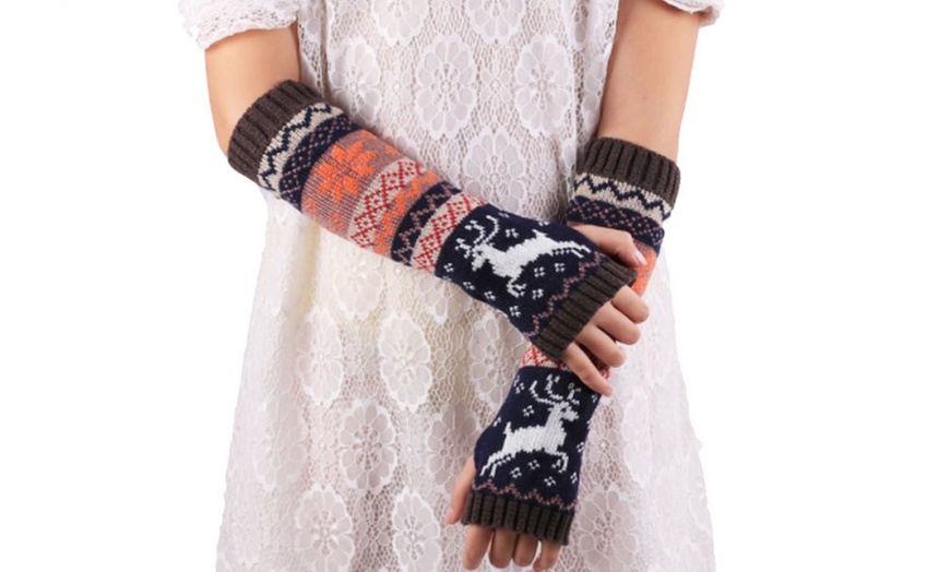 Image 6: Fingerless Arm Gloves