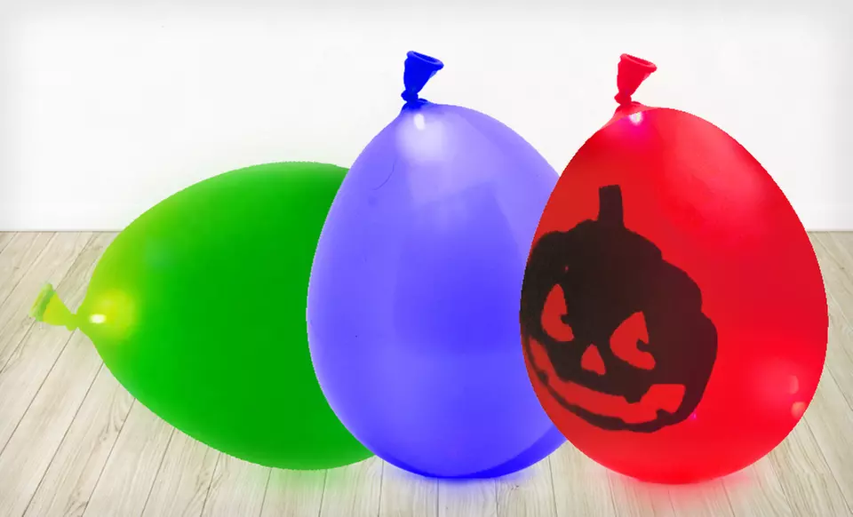 $15 for a 10-Pack of Multicolored or Halloween-Themed LED Balloons ($50 List Price). Free Shipping. - Primary Image