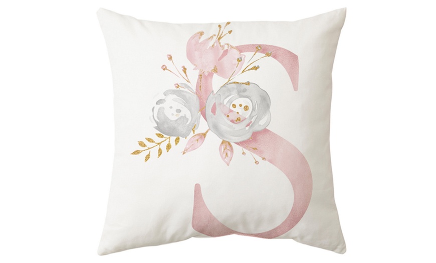 Image 24: Pink Letter Pillow Cushion Cover