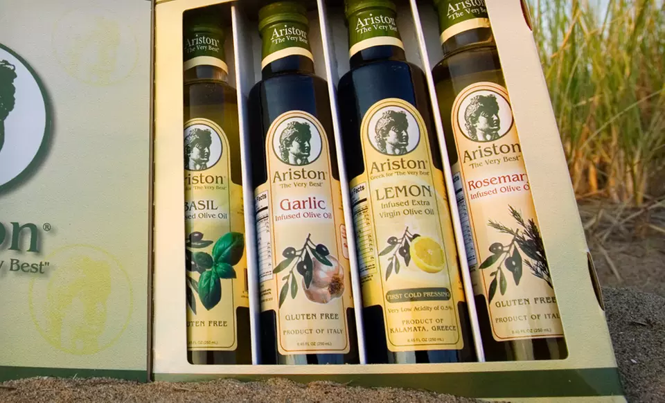 $29.99 for an Ariston 4-Piece Infused Olive Oil Boxed Set ($49.95 List Price). Free Shipping. - Second Medium