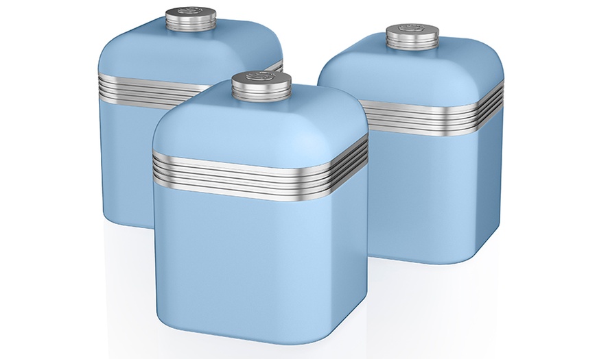 Image 5: Swan Retro Set of 3 Canisters